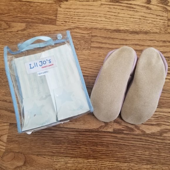 Lil Jo's Purple and Pink Butterfly Moccasins - Picture 3 of 5